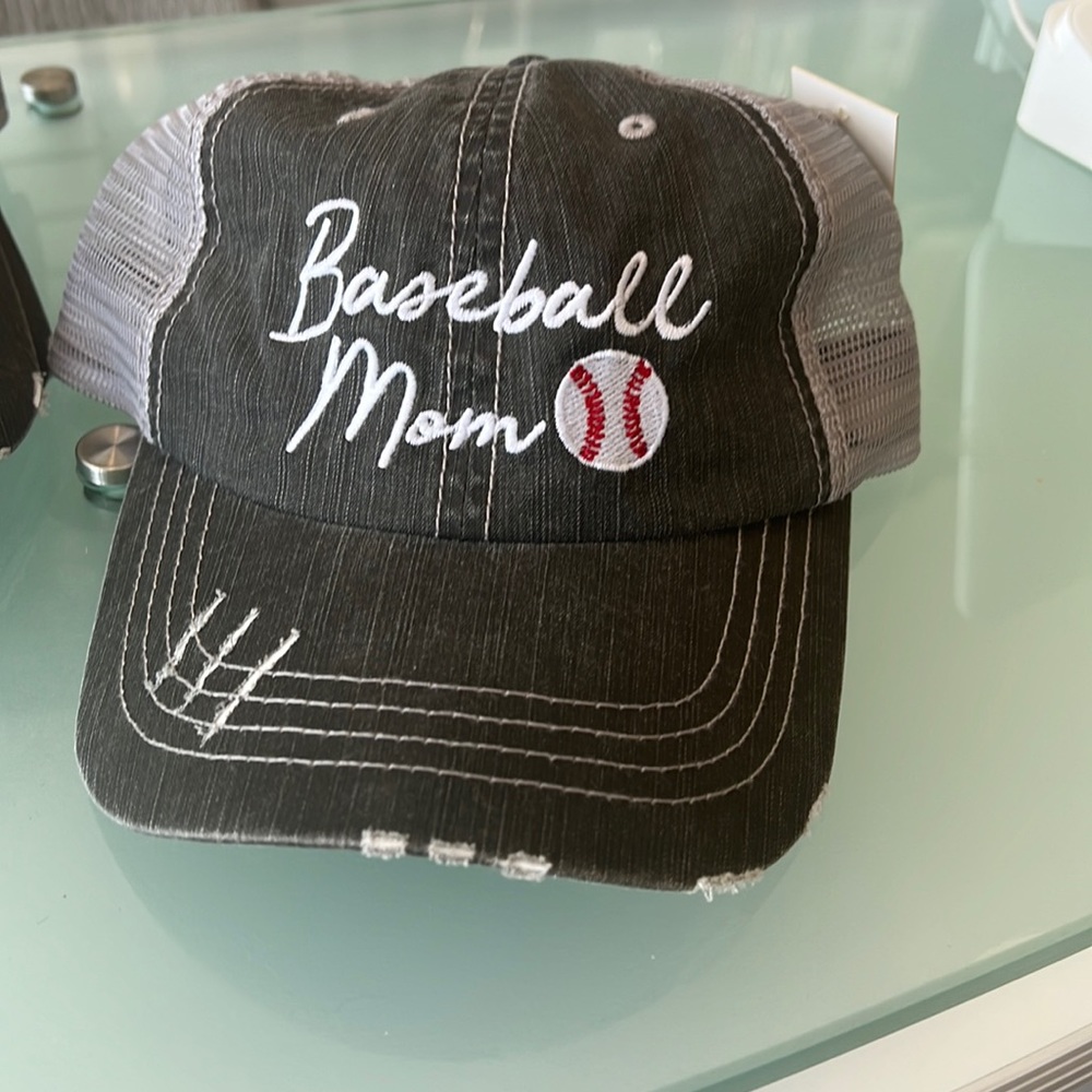 Baseball mom mesh hat